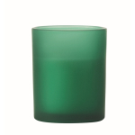 Bougie parfumée à la vanille en cire végétale et mèche en bois couleur vert