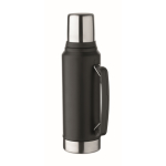 Thermos en inox recyclé avec un verre et poignée latérale 1L couleur noir