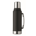 Thermos en inox recyclé avec un verre et poignée latérale 1L couleur noir deuxième vue