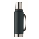 Thermos en inox recyclé avec un verre et poignée latérale 1L couleur bleu marine deuxième vue