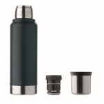 Thermos en inox recyclé avec un verre et poignée latérale 1L couleur bleu marine septième vue