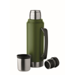 Thermos en inox recyclé avec un verre et poignée latérale 1L couleur vert foncé sixième vue