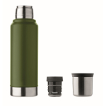Thermos en inox recyclé avec un verre et poignée latérale 1L couleur vert foncé septième vue