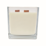 Grande bougie parfum vanille avec 2 mèches en bois couleur transparent cinquième vue