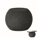Enceinte ronde avec finition en bambou noir sur le dessus couleur noir