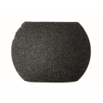 Enceinte ronde avec finition en bambou noir sur le dessus couleur noir huitième vue