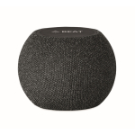 Enceinte ronde avec finition en bambou noir sur le dessus couleur noir vue principale