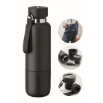 Bouteille isotherme avec anse et verre intégré 500ml couleur noir