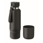 Bouteille isotherme avec anse et verre intégré 500ml couleur noir deuxième vue