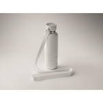 Bouteille isotherme avec anse et verre intégré 500ml couleur blanc septième vue photographique