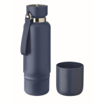 Bouteille isotherme avec anse et verre intégré 500ml couleur bleu marine deuxième vue