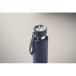 Bouteille isotherme avec anse et verre intégré 500ml couleur bleu marine quatrième vue photographique
