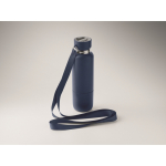 Bouteille isotherme avec anse et verre intégré 500ml couleur bleu marine septième vue photographique