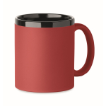 Tasse en céramique avec revêtement coloré doux au toucher, 300 ml couleur rouge