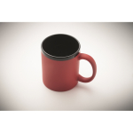 Tasse en céramique avec revêtement coloré doux au toucher, 300 ml couleur rouge quatrième vue photographique