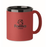 Tasse en céramique avec revêtement coloré doux au toucher, 300 ml couleur rouge vue principale