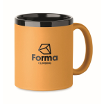 Tasse en céramique avec revêtement coloré doux au toucher, 300 ml couleur jaune vue principale