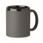 Tasse en céramique avec revêtement coloré doux au toucher, 300 ml couleur gris foncé