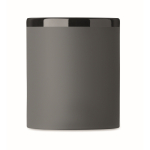 Tasse en céramique avec revêtement coloré doux au toucher, 300 ml couleur gris foncé troisième vue