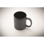 Tasse en céramique avec revêtement coloré doux au toucher, 300 ml couleur gris foncé quatrième vue photographique