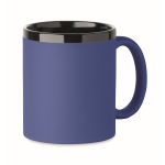 Tasse en céramique avec revêtement coloré doux au toucher, 300 ml couleur bleu roi