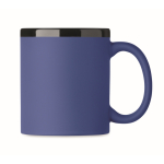 Tasse en céramique avec revêtement coloré doux au toucher, 300 ml couleur bleu roi deuxième vue