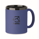 Tasse en céramique avec revêtement coloré doux au toucher, 300 ml couleur bleu roi vue principale