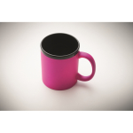 Tasse en céramique avec revêtement coloré doux au toucher, 300 ml couleur fuchsia quatrième vue photographique