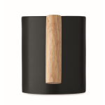 Tasse céramique avec anse droite originale en bois 320ml couleur noir sixième vue