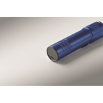 Lampe de poche en aluminium recyclé avec 3 réglages lumière et zoom couleur bleu cinquième vue photographique