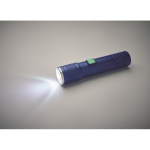 Lampe de poche en aluminium recyclé avec 3 réglages lumière et zoom couleur bleu septième vue photographique