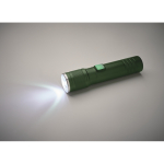 Lampe de poche en aluminium recyclé avec 3 réglages lumière et zoom couleur vert foncé septième vue photographique