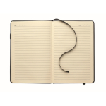 Carnet A5 noir à couverture rigide avec clé USB incluse pages lignées couleur noir deuxième vue