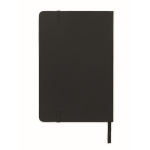 Carnet A5 noir à couverture rigide avec clé USB incluse pages lignées couleur noir septième vue