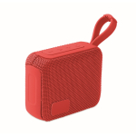 Petit haut-parleur sans fil avec poignée assortie pour le transport couleur rouge