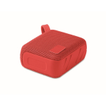 Petit haut-parleur sans fil avec poignée assortie pour le transport couleur rouge deuxième vue