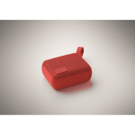 Petit haut-parleur sans fil avec poignée assortie pour le transport couleur rouge cinquième vue photographique