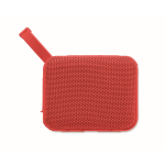 Petit haut-parleur sans fil avec poignée assortie pour le transport couleur rouge neuvième vue