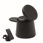 Station de charge pour téléphone et montre Apple® avec support intégré couleur noir