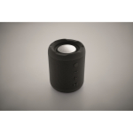 Petite enceinte sans fil en tissu RPET avec 3 heures d'autonomie couleur noir deuxième vue photographique