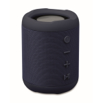 Petite enceinte sans fil en tissu RPET avec 3 heures d'autonomie couleur bleu