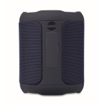 Petite enceinte sans fil en tissu RPET avec 3 heures d'autonomie couleur bleu septième vue