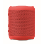 Petite enceinte sans fil en tissu RPET avec 3 heures d'autonomie couleur rouge sixième vue