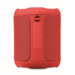 Petite enceinte sans fil en tissu RPET avec 3 heures d'autonomie couleur rouge septième vue
