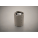 Petite enceinte sans fil en tissu RPET avec 3 heures d'autonomie couleur gris deuxième vue photographique