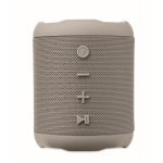 Petite enceinte sans fil en tissu RPET avec 3 heures d'autonomie couleur gris cinquième vue