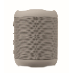 Petite enceinte sans fil en tissu RPET avec 3 heures d'autonomie couleur gris sixième vue