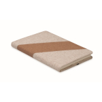 Carnet avec détails en liège et coton et chargeur sans fil A5 couleur beige