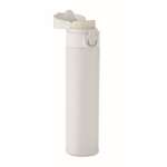 Gourde en acier inoxydable anti-fuite avec ouverture pression 300ml couleur blanc deuxième vue