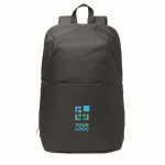 Sac à dos antivol avec compartiments pour PC et tablette 15'' couleur noir vue avec zone d'impression